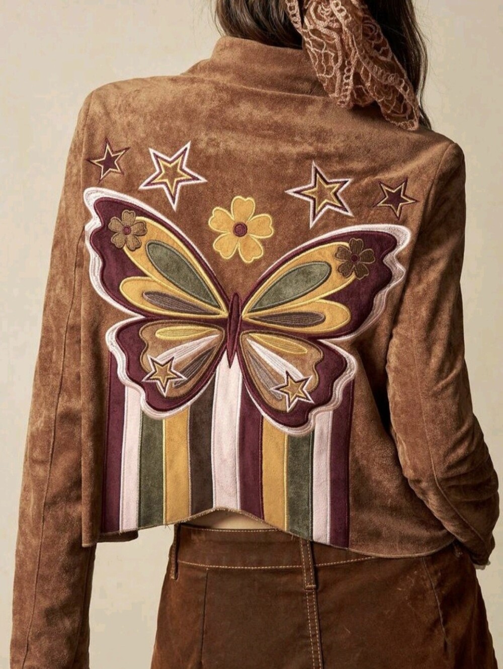 Embroidered Casual Woven Patchwork Women's Jacket Night Holiday All Shades